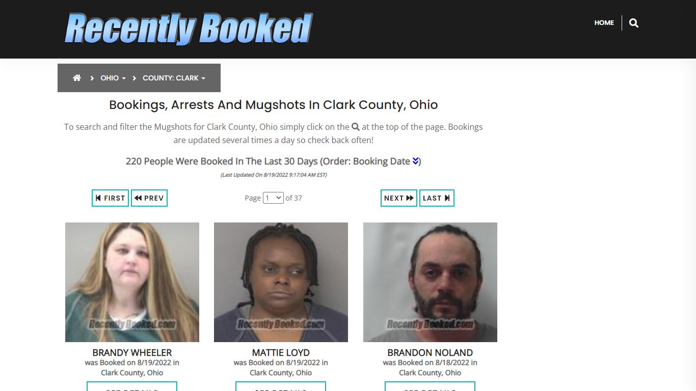 Recent bookings, Arrests, Mugshots in Clark County, Ohio - Recently Booked